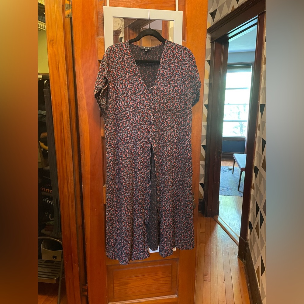 Madewell button down v neck dress